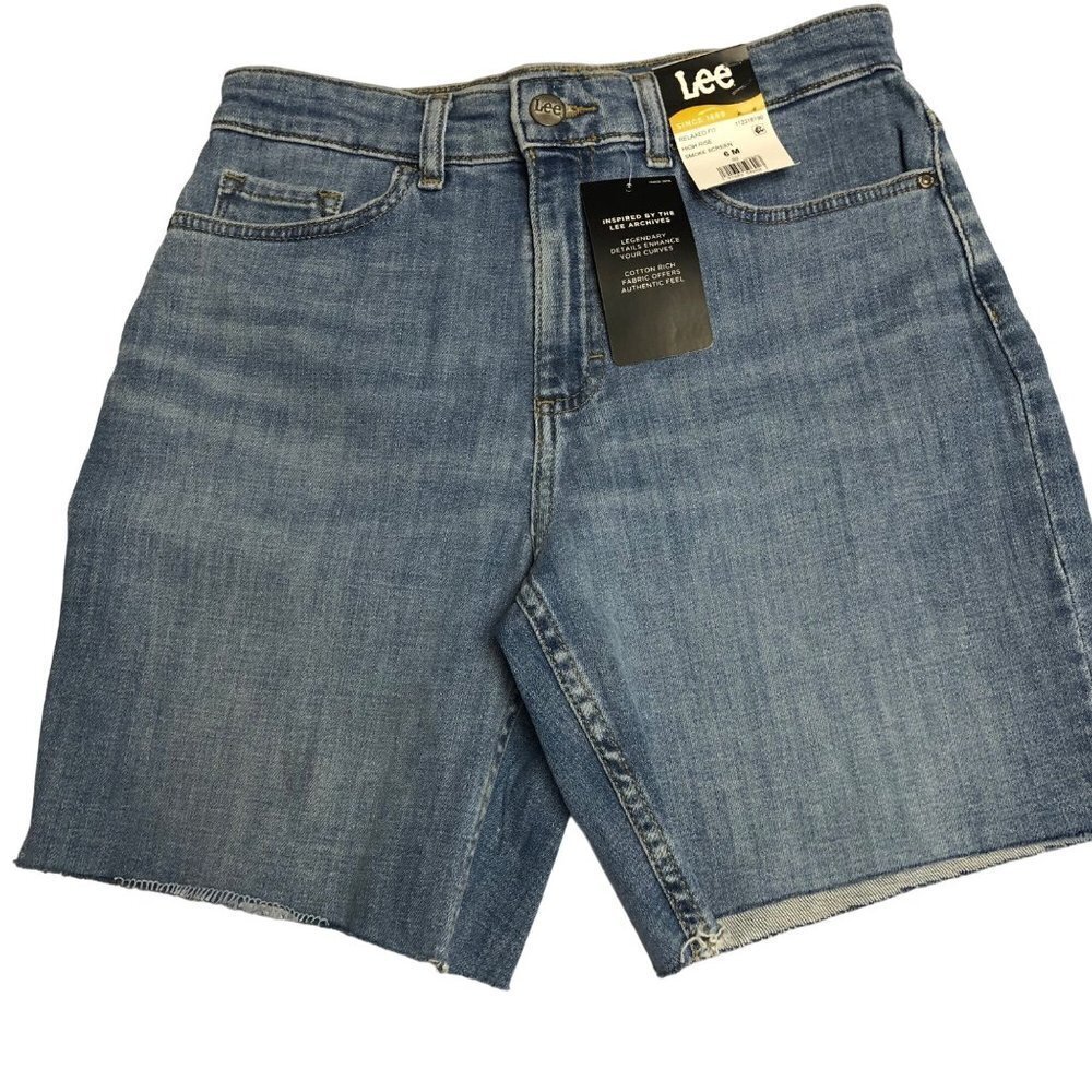 LEE HERITAGE RELAXED FIT HIGH RISE DENIM SHORT SZ 6M NEW WITH TAG